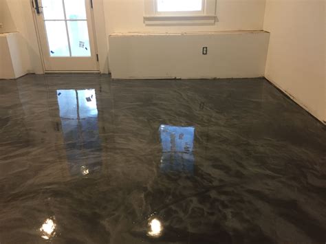 dark gray epoxy floor